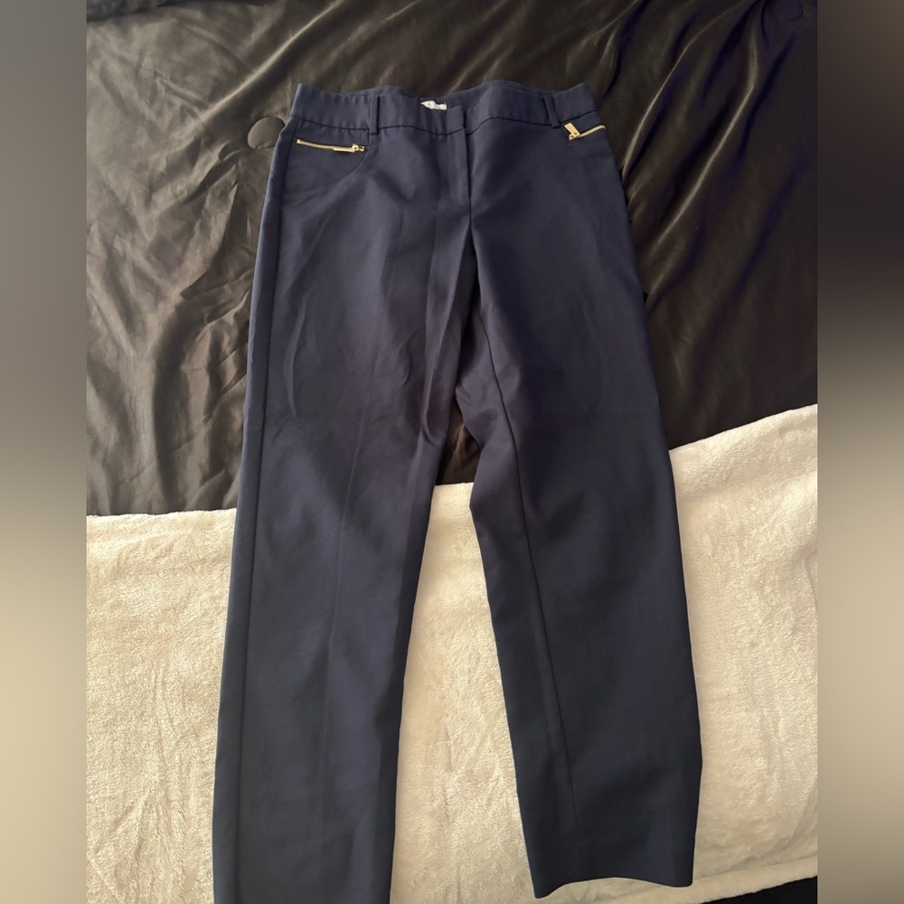 Chaus Men's Dark Blue Pants with Gold Zippers